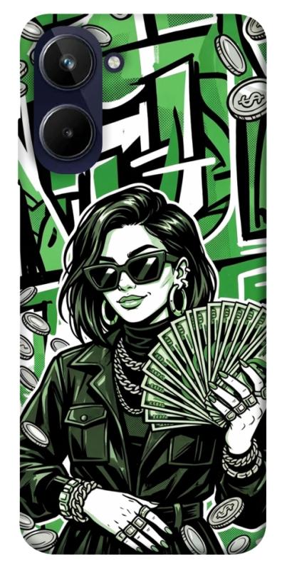 Чохол itsPrint Money woman green для Realme 10 4G, гроші, купити оптом з доставкою