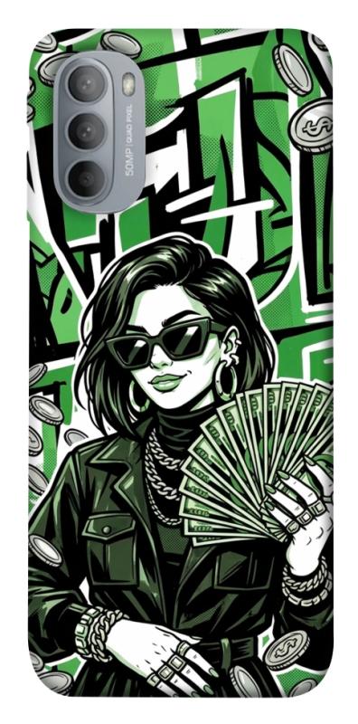 Чохол itsPrint Money woman green для Motorola Moto G31, гроші, купити оптом з доставкою