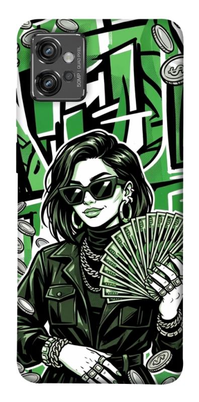 Чохол itsPrint Money woman green для Motorola Moto G32, гроші, купити оптом з доставкою