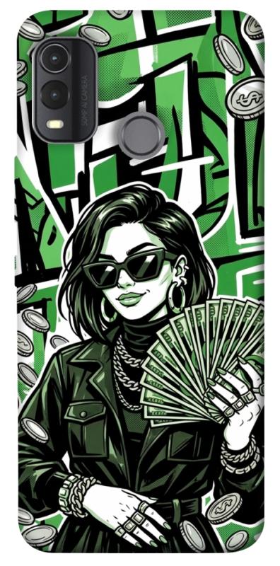 Чохол itsPrint Money woman green для Nokia G11 Plus, гроші, купити оптом з доставкою