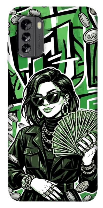 Чохол itsPrint Money woman green для Nokia G60, гроші, купити оптом з доставкою
