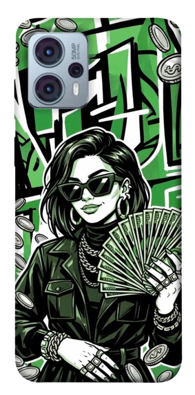 Чохол itsPrint Money woman green для Motorola Moto G23, гроші, купити оптом з доставкою