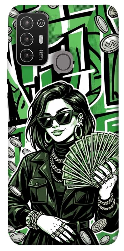Чохол itsPrint Money woman green для ZTE Blade A52, гроші, купити оптом з доставкою