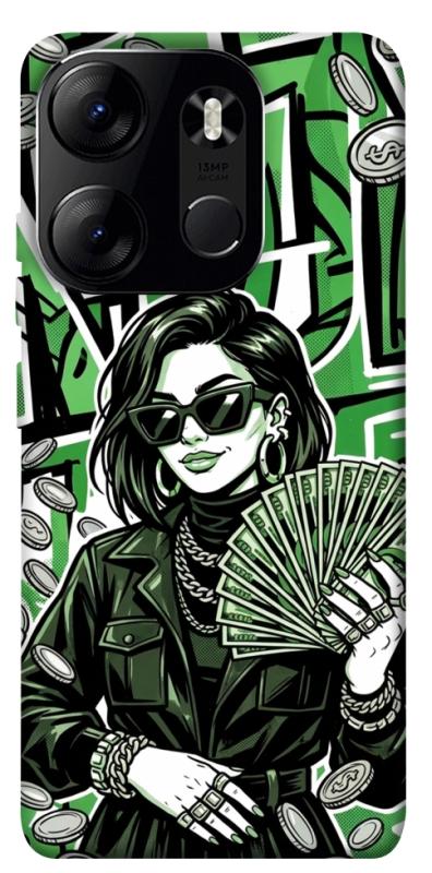 Чохол itsPrint Money woman green для Tecno Spark Go 2023, гроші, купити оптом з доставкою