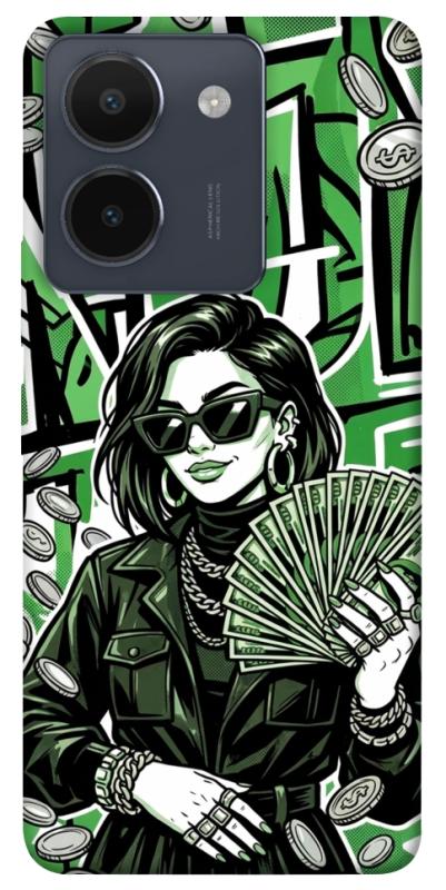 Чохол itsPrint Money woman green для Vivo Y36, гроші, купити оптом з доставкою