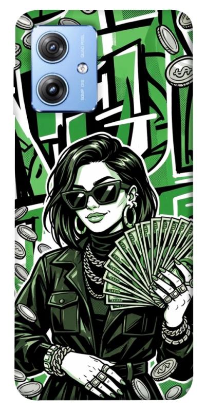 Чохол itsPrint Money woman green для Motorola Moto G84, гроші, купити оптом з доставкою