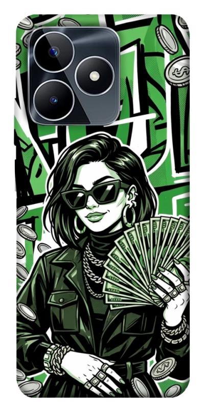 Чохол itsPrint Money woman green для Realme C53, гроші, купити оптом з доставкою