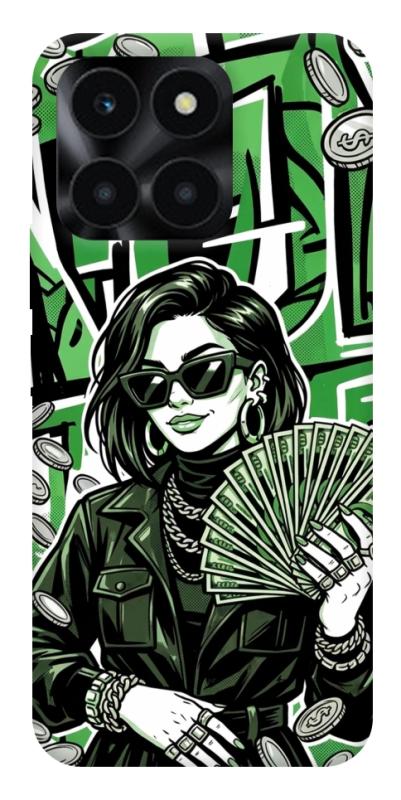 Чохол itsPrint Money woman green для Huawei Honor X6a, гроші, купити оптом з доставкою