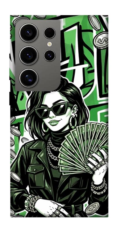 Чохол itsPrint Money woman green для Samsung Galaxy S24 Ultra, гроші, купити оптом з доставкою