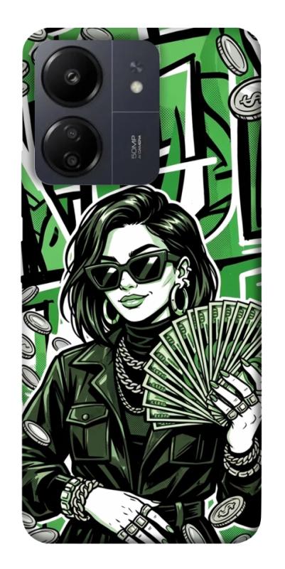 Чохол itsPrint Money woman green для Xiaomi Redmi 13C, гроші, купити оптом з доставкою
