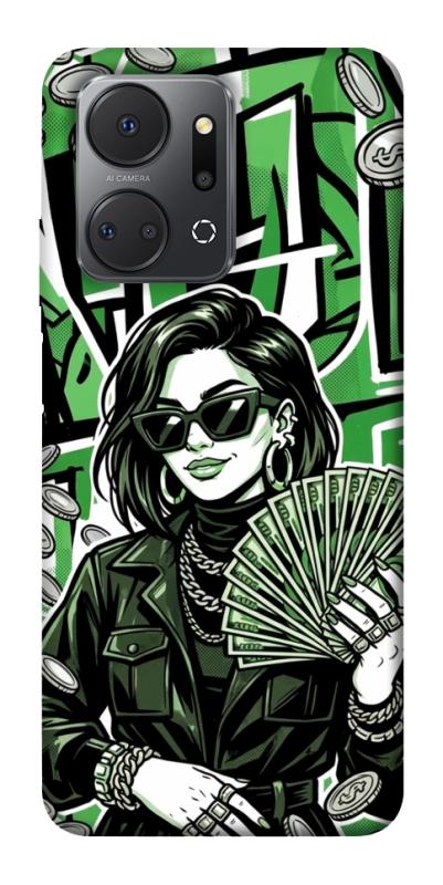 Чохол itsPrint Money woman green для Huawei Honor X7a, гроші, купити оптом з доставкою