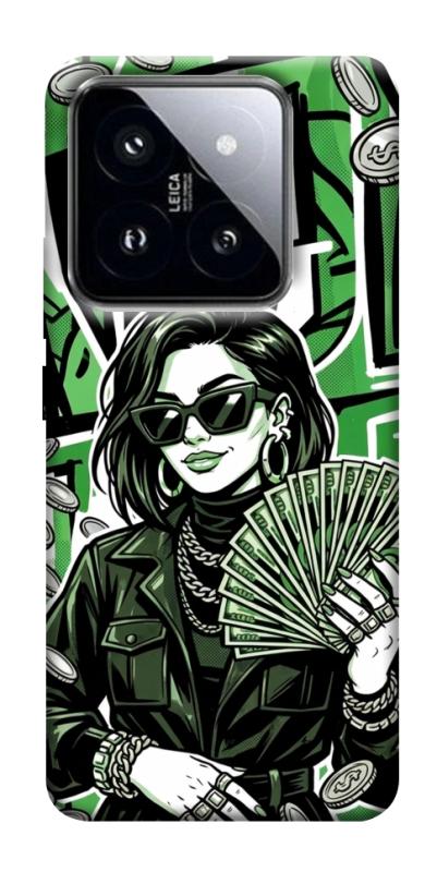 Чохол itsPrint Money woman green для Xiaomi 14 Pro, гроші, купити оптом з доставкою