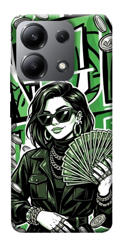 Чохол itsPrint Money woman green для Xiaomi Redmi Note 13 4G, гроші, купити оптом з доставкою