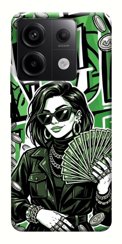 Чохол itsPrint Money woman green для Xiaomi Redmi Note 13 Pro 4G, гроші, купити оптом з доставкою