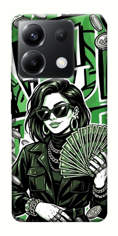 Чехол itsPrint Money woman green для Xiaomi Poco X6, деньги, купить оптом с доставкой