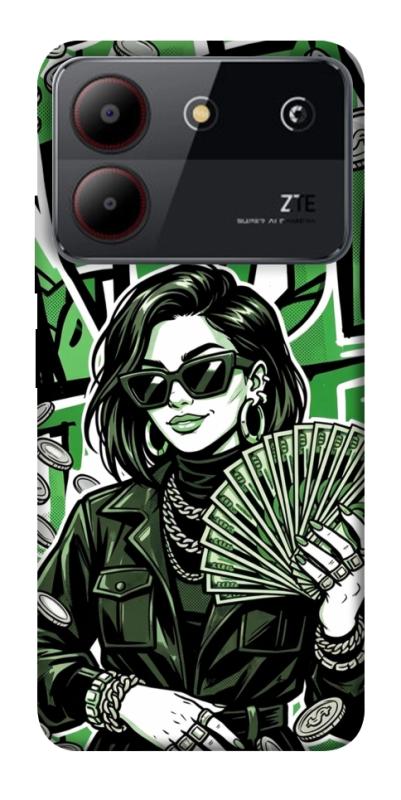 Чохол itsPrint Money woman green для ZTE Blade A54 4G, гроші, купити оптом з доставкою