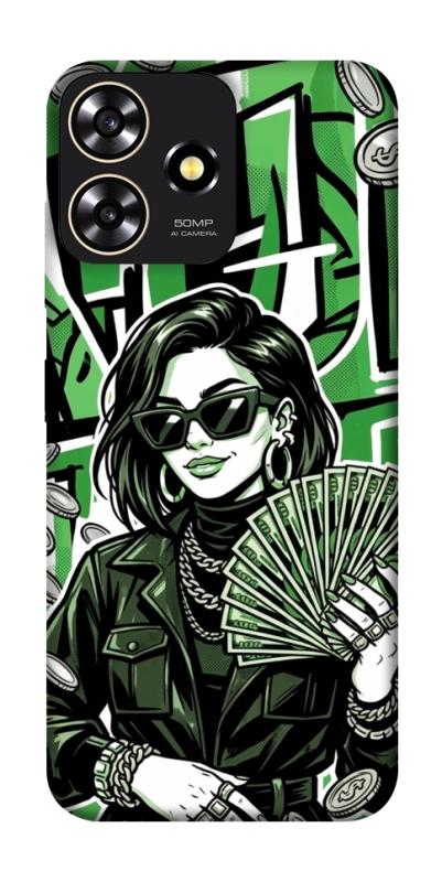Чохол itsPrint Money woman green для ZTE Blade A73 4G, гроші, купити оптом з доставкою
