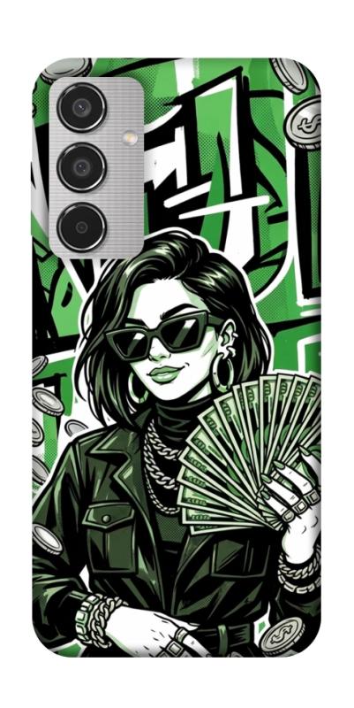 Чохол itsPrint Money woman green для Samsung Galaxy M35 5G, гроші, купити оптом з доставкою