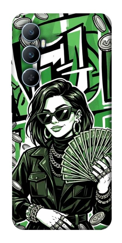 Чохол itsPrint Money woman green для Realme C65 4G, гроші, купити оптом з доставкою