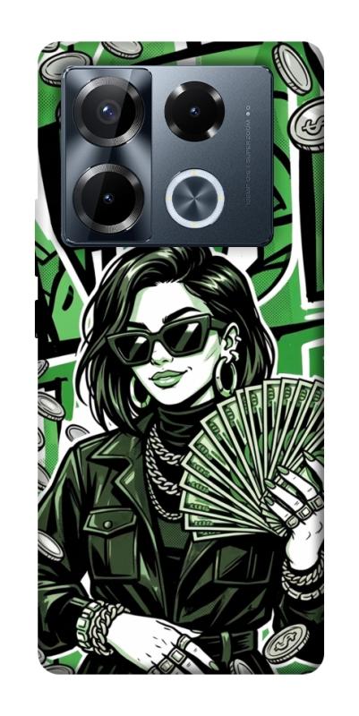 Чохол itsPrint Money woman green для Infinix Note 40 Pro 4G, гроші, купити оптом з доставкою