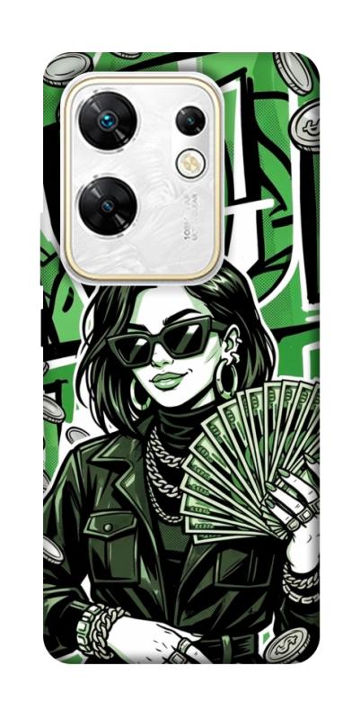 Чохол itsPrint Money woman green для Infinix Zero 30 4G, гроші, купити оптом з доставкою