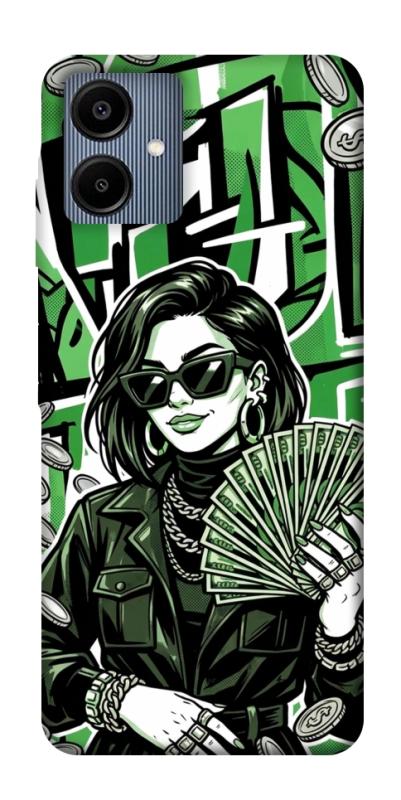 Чохол itsPrint Money woman green для Samsung Galaxy A06, гроші, купити оптом з доставкою