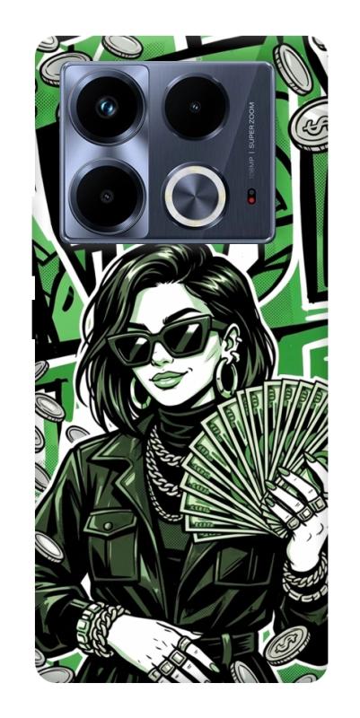 Чохол itsPrint Money woman green для Infinix Note 40 4G, гроші, купити оптом з доставкою