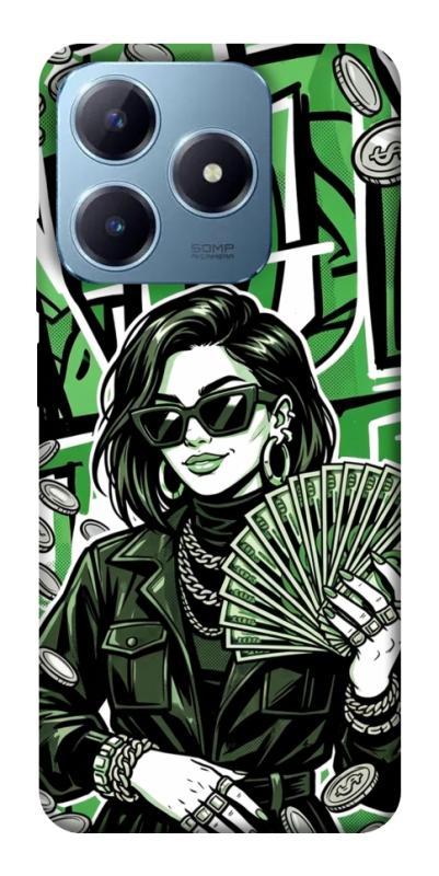 Чохол itsPrint Money woman green для Realme C63 4G, гроші, купити оптом з доставкою