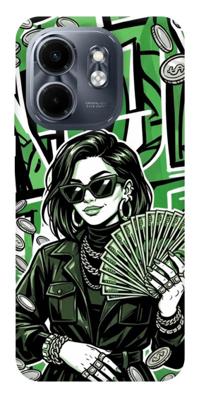 Чохол itsPrint Money woman green для Infinix Smart 9 4G / Hot 50i, гроші, купити оптом з доставкою