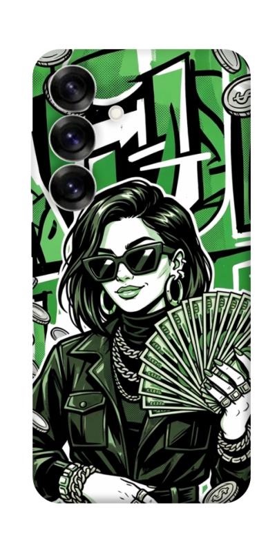 Чохол itsPrint Money woman green для Samsung Galaxy S25+, гроші, купити оптом з доставкою