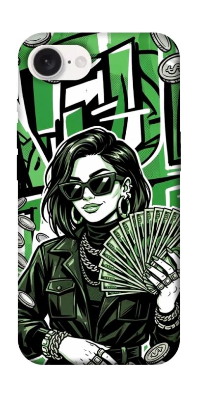 Чохол itsPrint Money woman green для Apple iPhone 16e (6.1"), гроші, купити оптом з доставкою