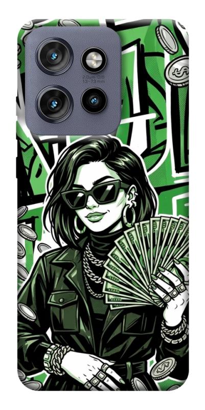 Чохол itsPrint Money woman green для Motorola Edge 50 Neo, гроші, купити оптом з доставкою