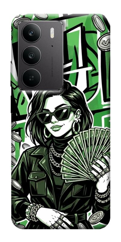 Чохол itsPrint Money woman green для Realme C75, гроші, купити оптом з доставкою