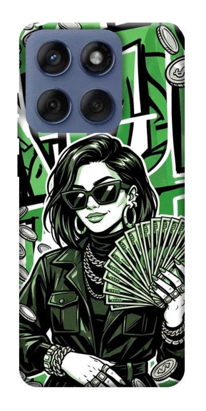 Чехол itsPrint Money woman green для Motorola Edge 60 Fusion, деньги, купить оптом с доставкой