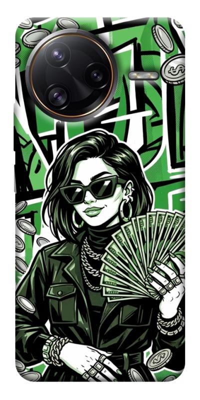 Чехол itsPrint Money woman green для Xiaomi Poco F7, деньги, купить оптом с доставкой