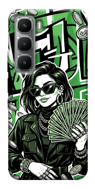 Чехол itsPrint Money woman green для Infinix Hot 60i, деньги, купить оптом с доставкой