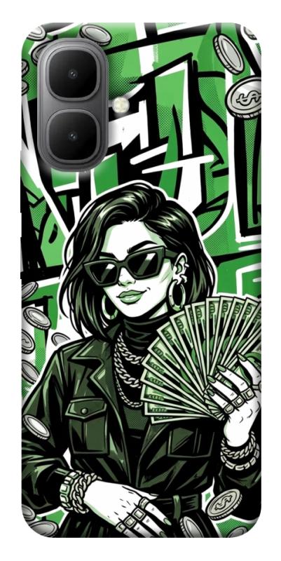 Чехол itsPrint Money woman green для Infinix Smart 10, деньги, купить оптом с доставкой