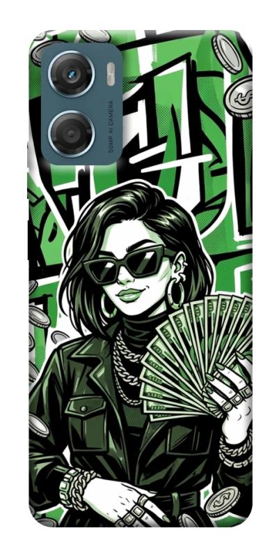 Чехол itsPrint Money woman green для Motorola Moto G06, деньги, купить оптом с доставкой