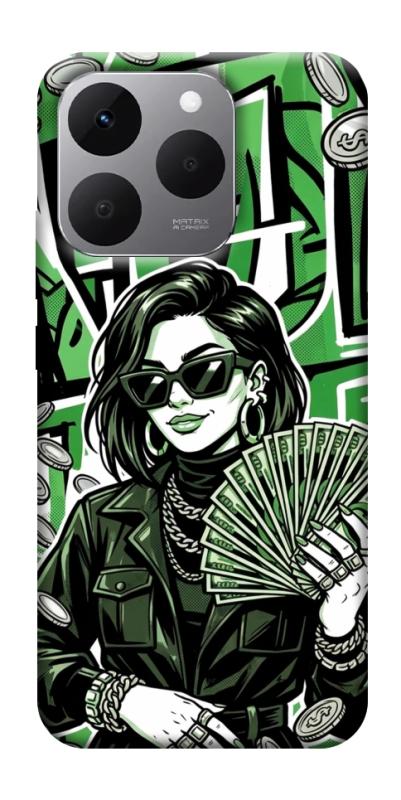 Чехол itsPrint Money woman green для Realme 15T, деньги, купить оптом с доставкой