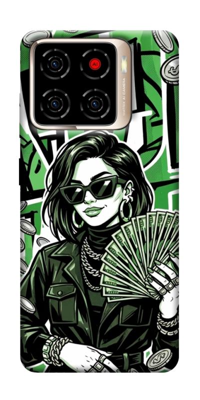 Чехол itsPrint Money woman green для ZTE Blade A56, деньги, купить оптом с доставкой