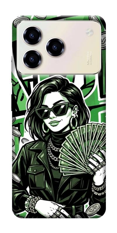 Чехол itsPrint Money woman green для ZTE Blade A76, деньги, купить оптом с доставкой
