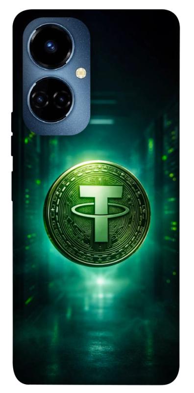 Чехол itsPrint Usdt для TECNO Camon 19 (CI6n) / 19 Pro (CI8n), деньги, купить оптом с доставкой