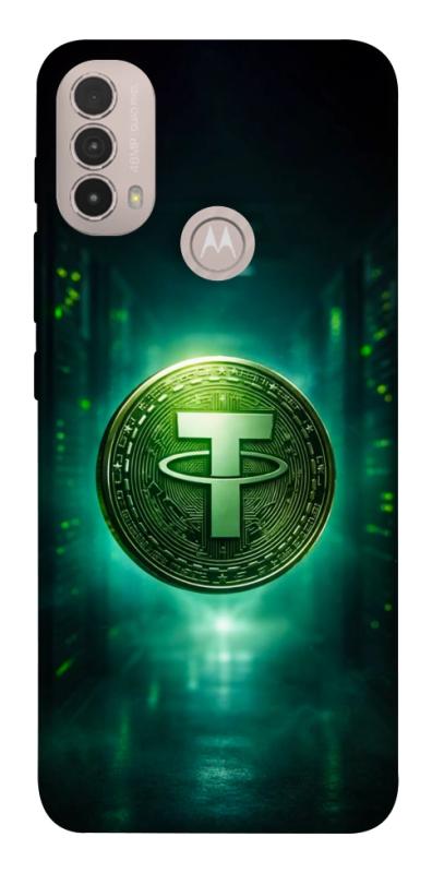 Чехол itsPrint Usdt для Motorola Moto E40, деньги, купить оптом с доставкой