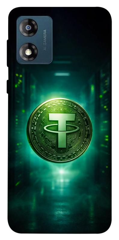 Чехол itsPrint Usdt для Motorola Moto E13, деньги, купить оптом с доставкой
