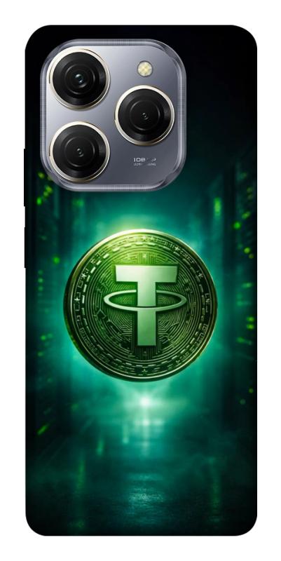 Чехол itsPrint Usdt для TECNO Spark 20 Pro, деньги, купить оптом с доставкой