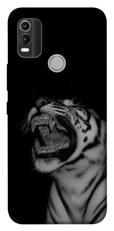 Чехол itsPrint Black tiger для Nokia C21 Plus, black, купить оптом с доставкой