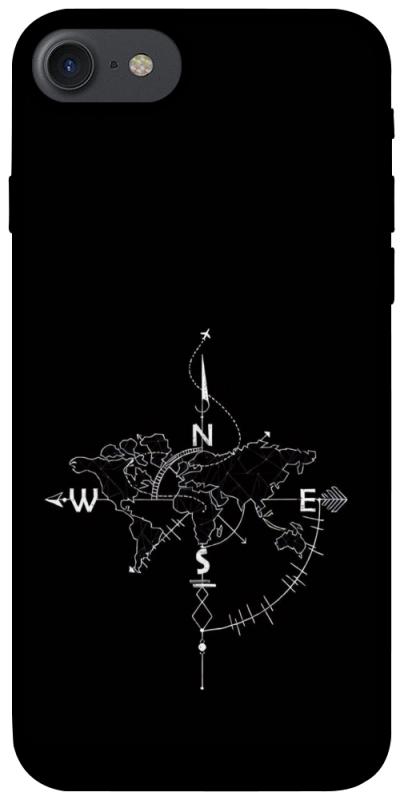 Чохол itsPrint Compass для Apple iPhone 7 / 8 (4.7"), black, купити оптом з доставкою