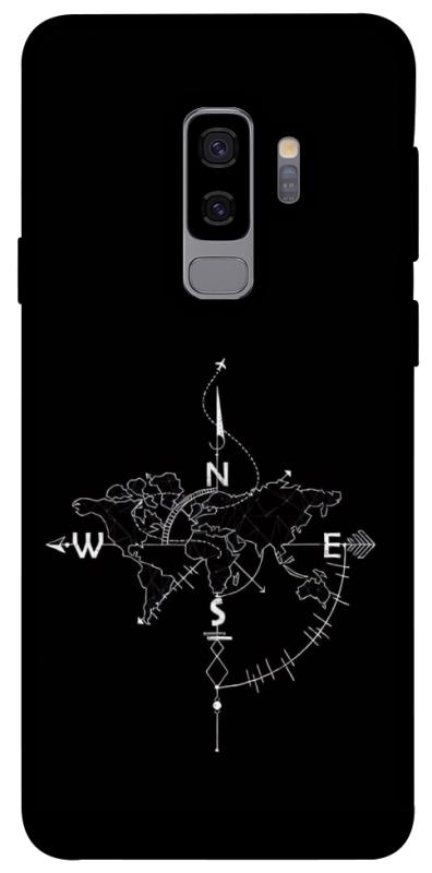 Чехол itsPrint Compass для Samsung Galaxy S9+, black, купить оптом с доставкой