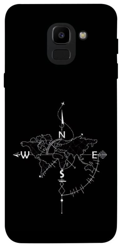 Чехол itsPrint Compass для Samsung J600F Galaxy J6 (2018), black, купить оптом с доставкой