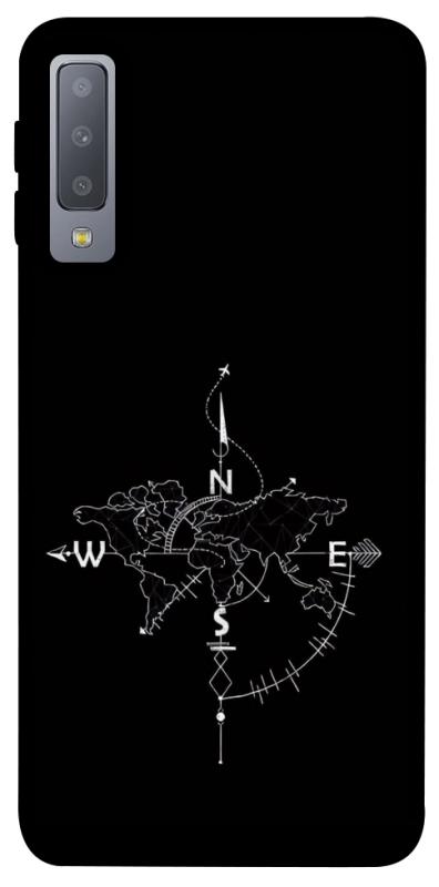 Чехол itsPrint Compass для Samsung A750 Galaxy A7 (2018), black, купить оптом с доставкой